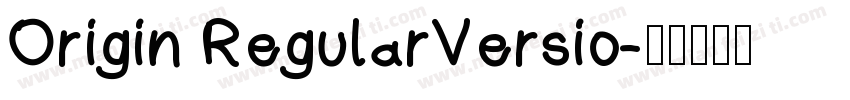 Origin RegularVersio字体转换